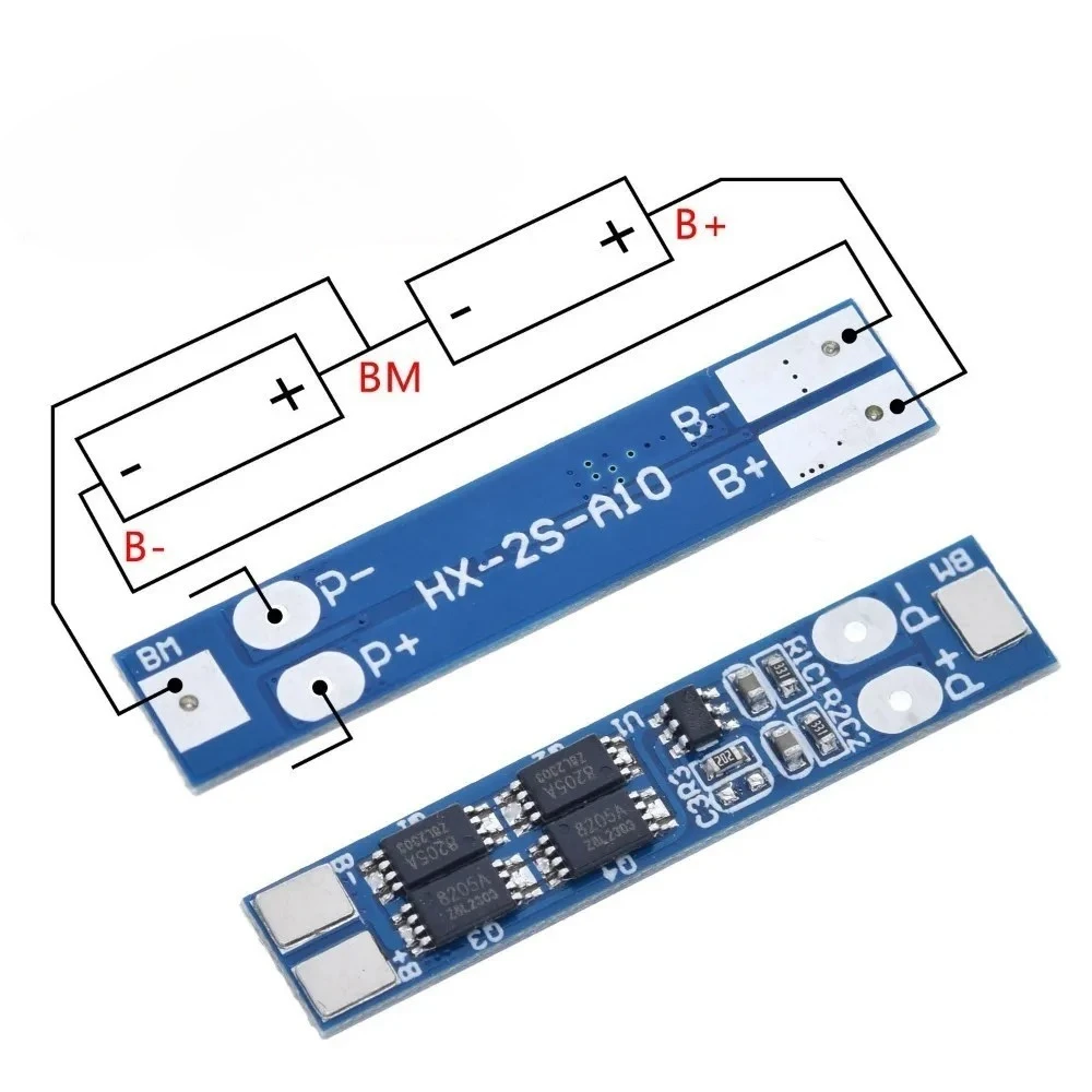 1pcs 2S 7.4V 8A Li-ion 18650 Lithium Battery Charger Protection Board 8.4V Overcurrent Overcharge / Overdischarge Protection