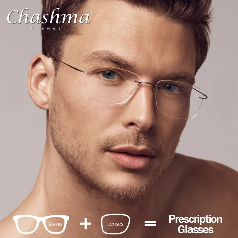 β-Titanium Transition Aviation Sunglasses Prescription Glasses Rimless Eyeglasses Men Myopia Multifocal Reading Eyewear Custom