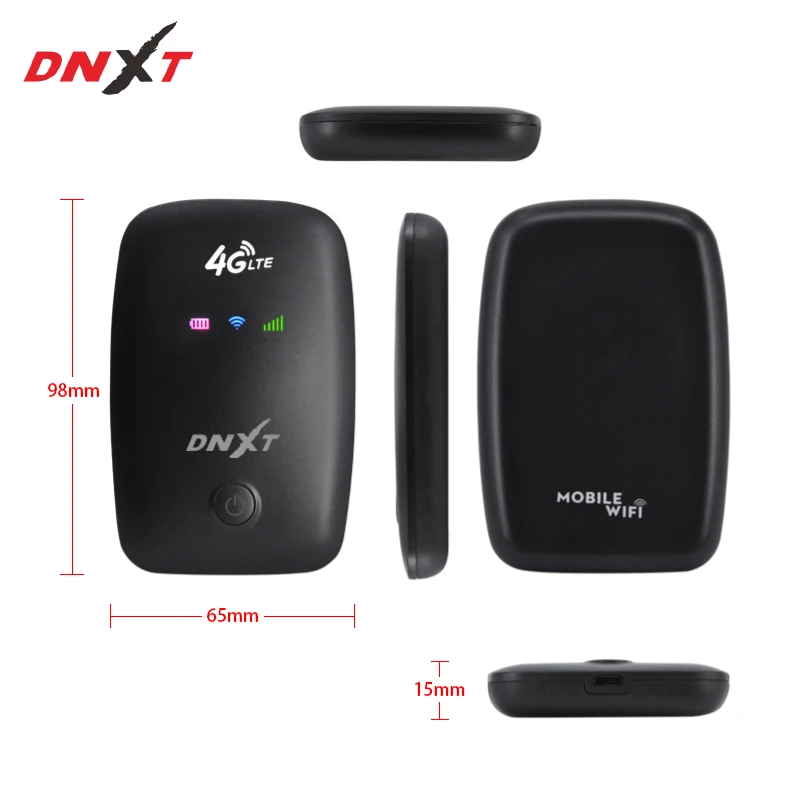 DNXT 4G Lte Pocket Wifi Router Car Mobile Hotspot Wireless Broadband Unlocked Modem Repeater Sim Card Slot Portable Network