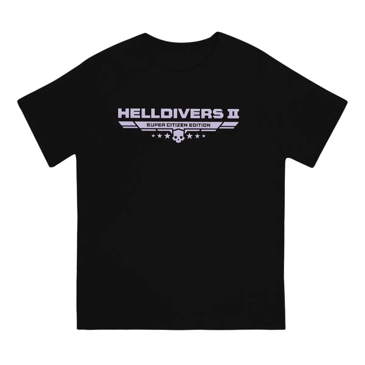 Helldivers 2 T Shirt Men Cotton Funny T-Shirts Crew Neck Helldivers Ⅱ Tee Shirt Short Sleeve Clothes Gift Idea