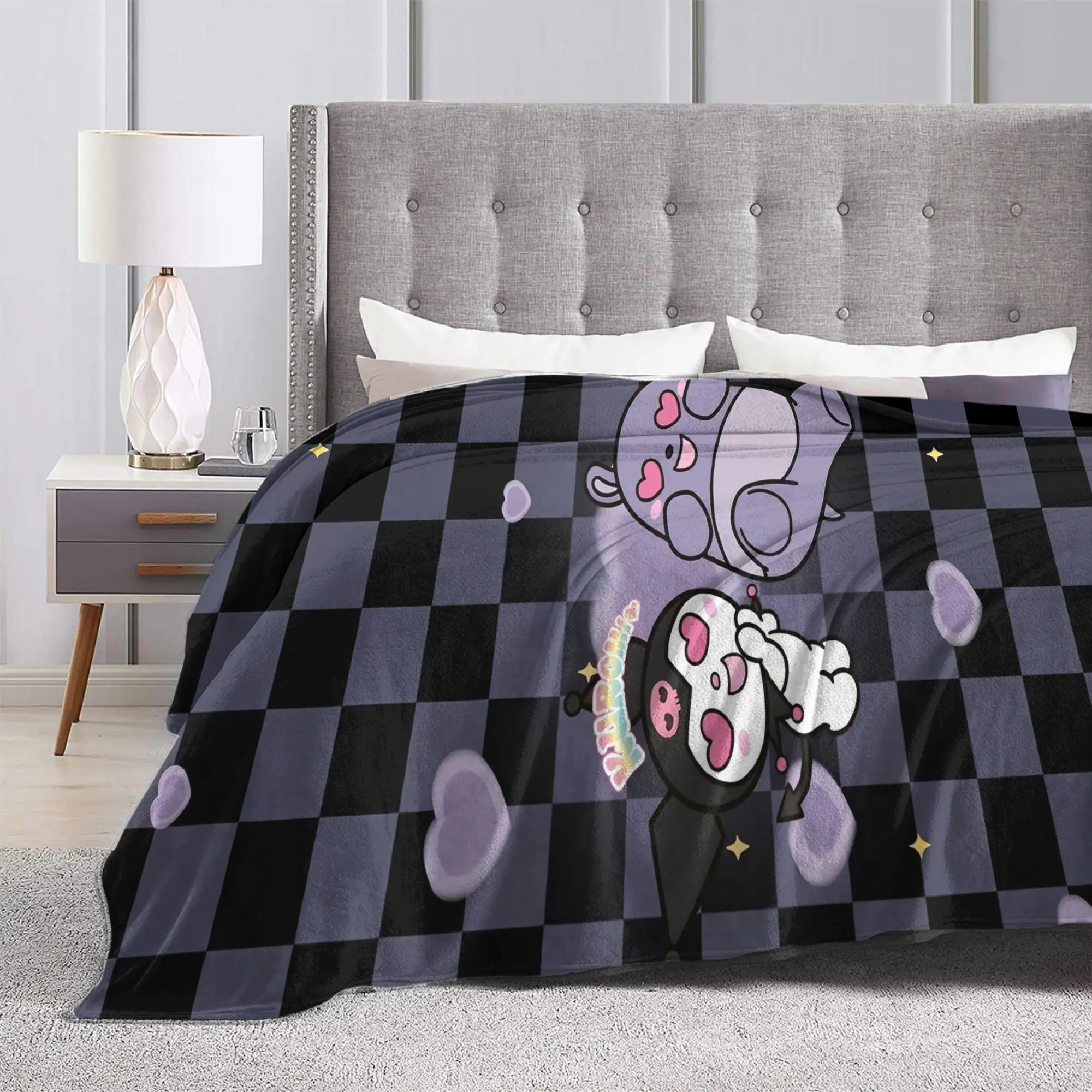 سعيد الكرتون كورومي باكو البطانيات المرجان الصوف أفخم النسيج ديكور تنفس خفيفة الوزن رمي البطانيات ل يلقي مكتب السرير