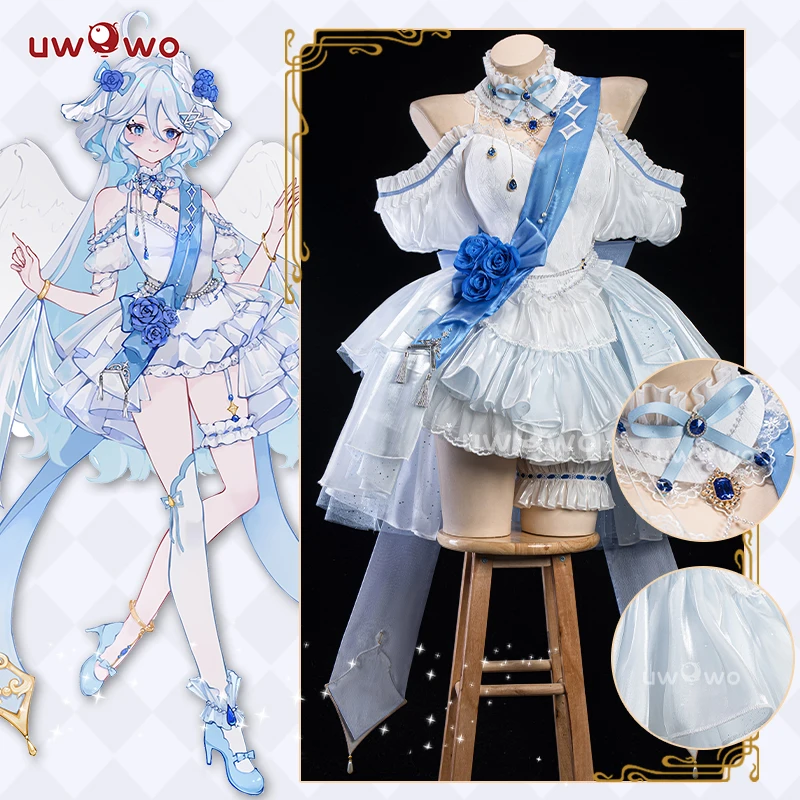 

PRE SALE UWOWO Genshin Impact Cosplay Fanart Furina Focalors White Angel Lolita Dress Cosplay Costume Game Costume Halloween Cos