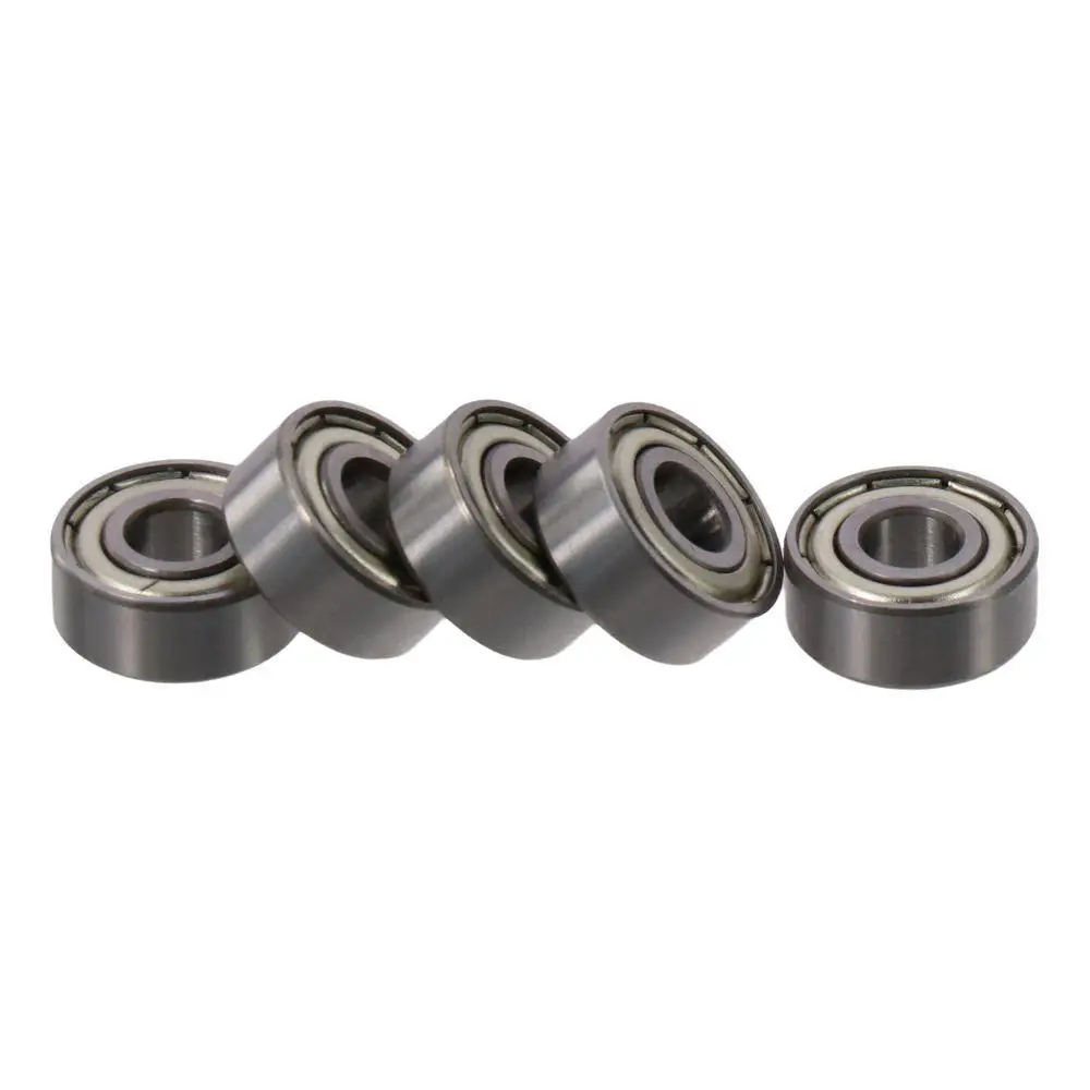 5pcs Chrome Steel Deep Groove Ball Bearing Z1 Noise Level Single-row Double Sealed Bearings R3ZZ Ball Bearings