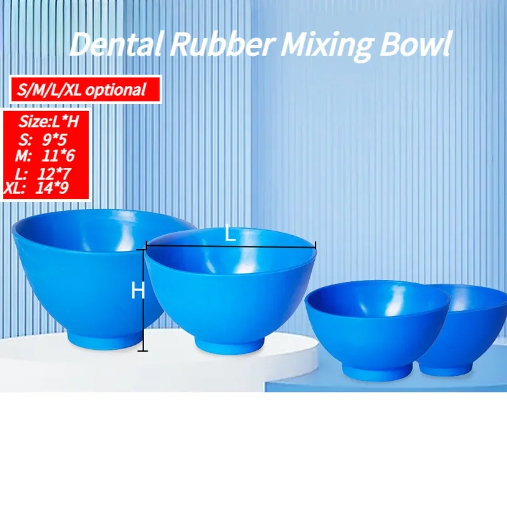 Tigela de couro de gesso mista dental laboratório dental silicone misturado flexível tigela de mistura equipamento dental tigela de borracha s/m/l/xl