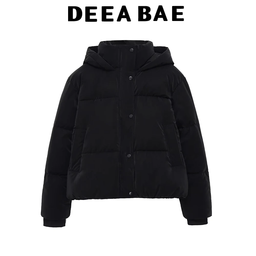 DEEABAE 2025冬新作 レディース 長袖 ショート丈 ウィンド フード付き 厚手ジャケット コート 綿服 綿服