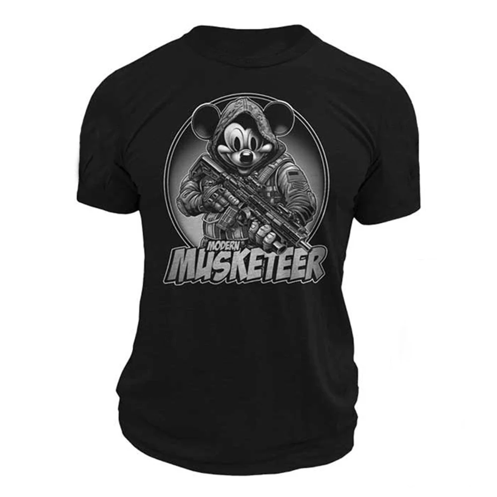 Steamboat Willie Inspiration Blending Modern Musketeer T-Shirt 100% Cotton O-Neck Short Sleeve Casual Mens T-shirt Size S-3XL