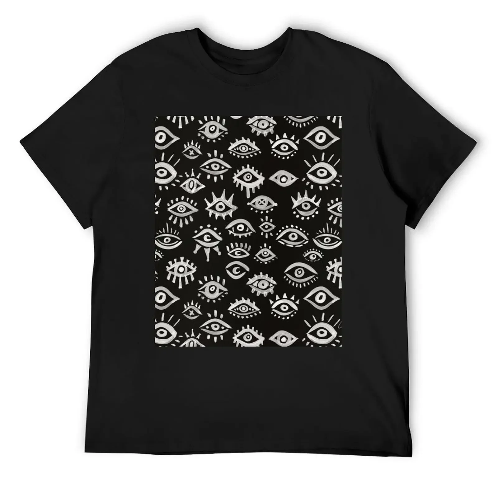 Mystic Eyes – White on Black T-Shirt customizeds anime tshirt clothing for men