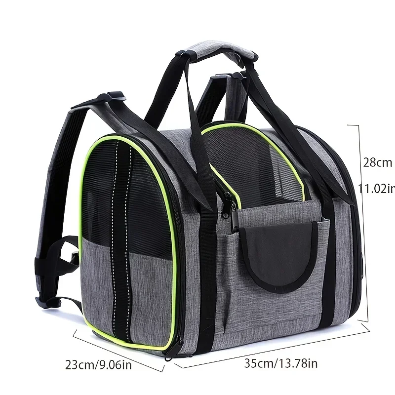 Pet Backpack Foldable Outdoor Travel Handbag 3-in-1 Dog Cat Multifunctional Portable Carry-on Backpack Double Expansion