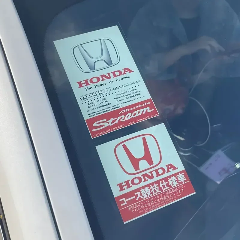 Наклейка JDM для Honda Mugen Power Civic Accords CRV Odyssy Hrv Jazz CBR VTEC VFR, электростатическая пленка на лобовое стекло автомобиля