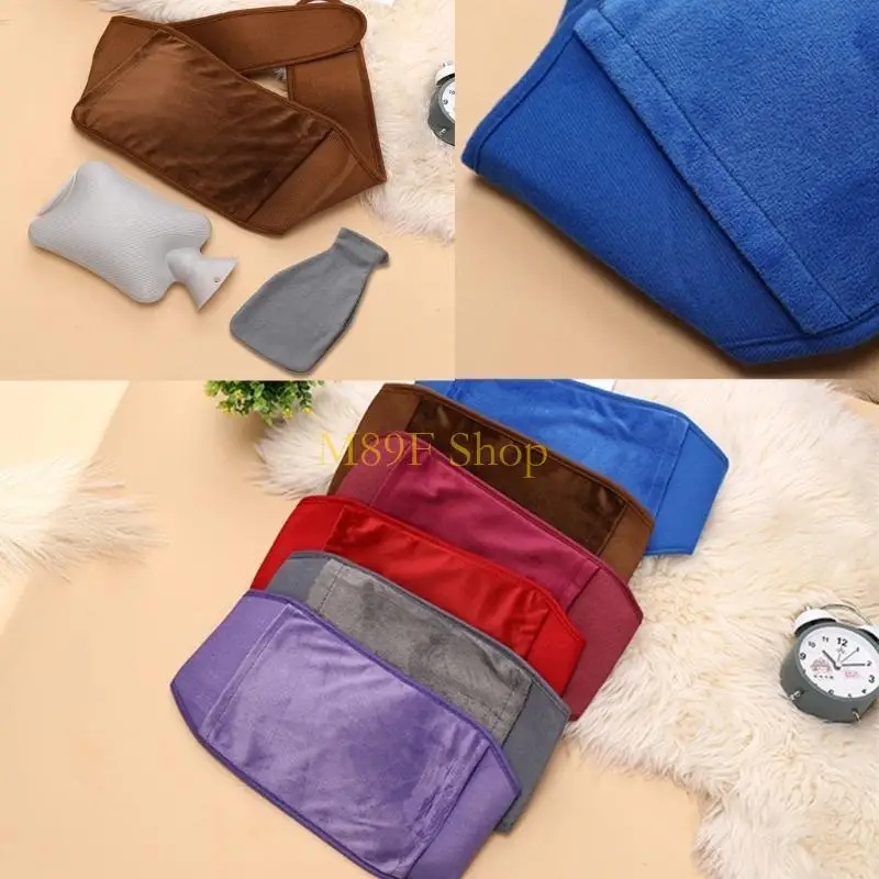 

M89F Hot Water Bottles,PVC Warm Water Bag with Soft Hand Waist Cover Hot Water