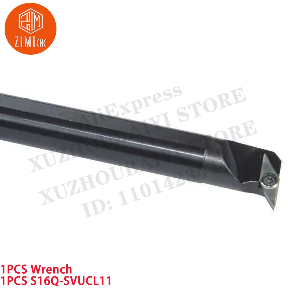 10PC S16Q-SVUCL11 Suporte de ferramenta de torneamento interno de torno Barra de mandrilar Para inserto de carboneto VCGT11 Ferramenta CNC metal mecânica ferramenta de corte