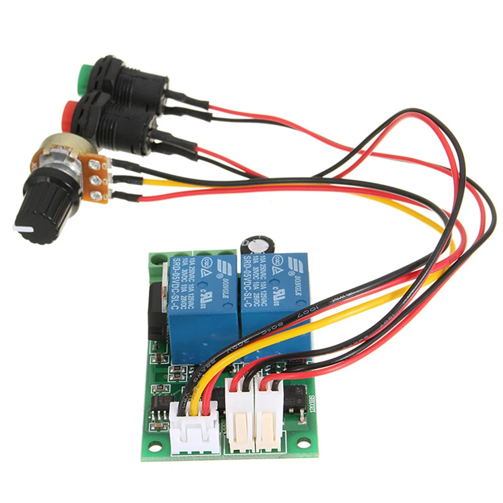 PWM DC Motor Controller DC6-24V Linear Actuator 3A Motor Speed Controller Module Adjustable Forward and Reverse Button Switch