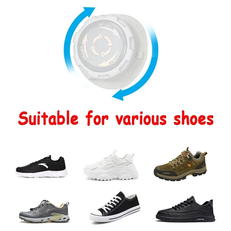 1 paar Metalen Draad Swivel Automatische Gesp Touw Sneaker Schoenveters voor Kinderen/Volwassen Geen Stropdas Veters Quick Lock Shoestrings Sneakers