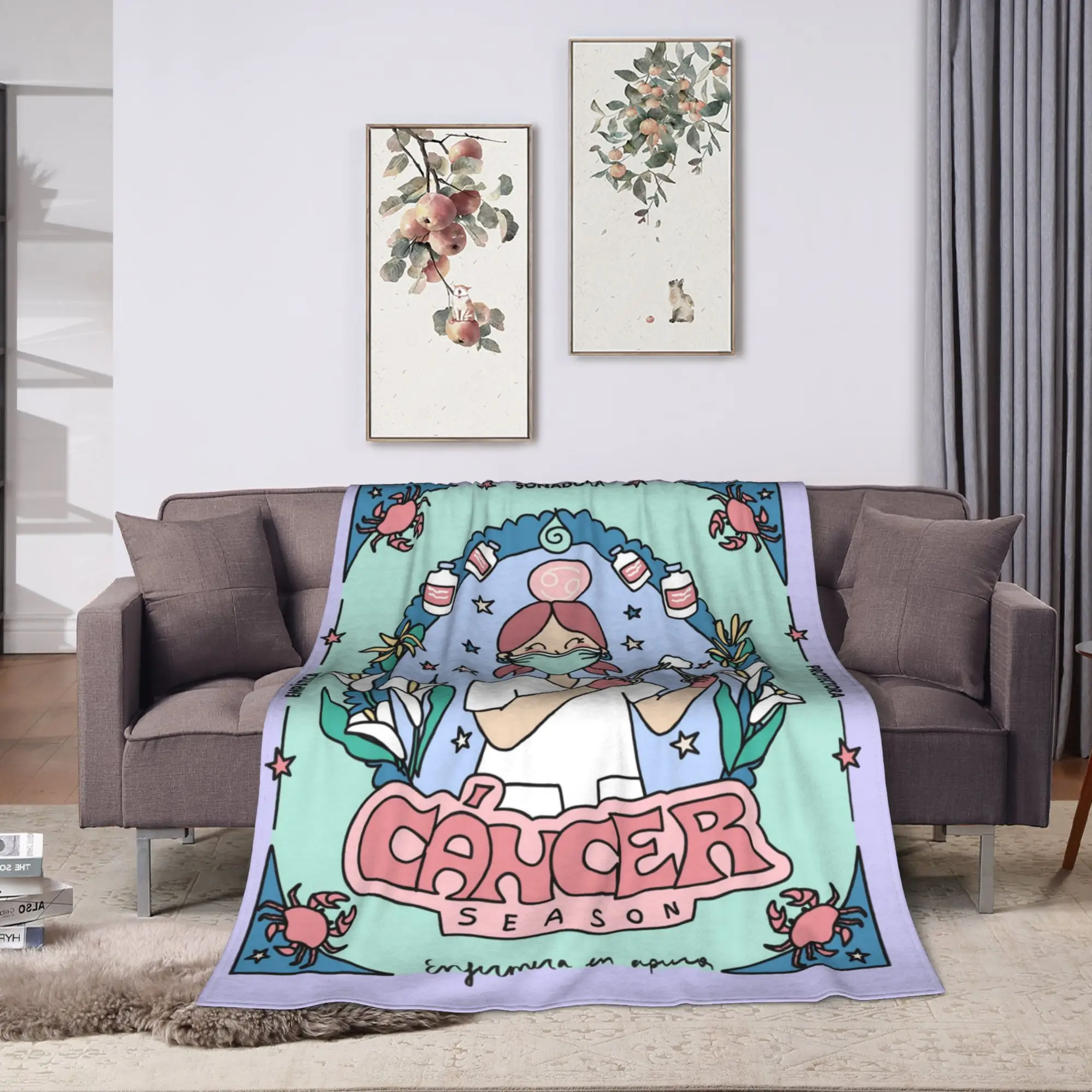 Custom Enfermera En Apuros Doctor Nurse Medicine Warm Blanket Plush Throw Blanket Couch Chair Flannel Bedspread Sofa Bed Cover
