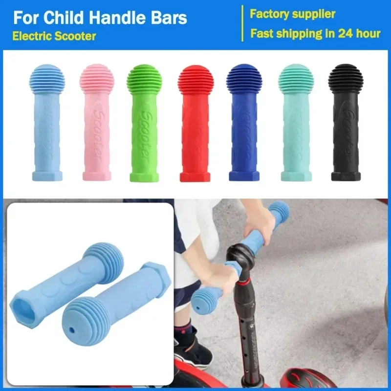 1 par de punhos antiderrapantes para guidão, capa de borracha para proteção de bicicleta, acessórios para crianças, scooter, triciclo
