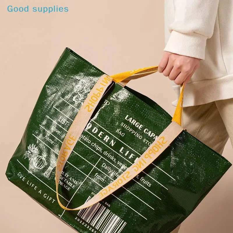 Large-Capacity Waterproof PP Woven Shopping Bag Portable for Retail Stores Boutique And Supermarkets - Eco-Friendly