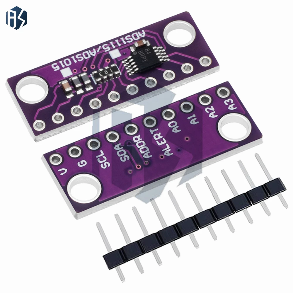 Module ADC I2C ADS1115/ADS1015 16 bits, 4 canaux avec amplificateur de Gain Programmable pour Arduino et Raspberry Pi