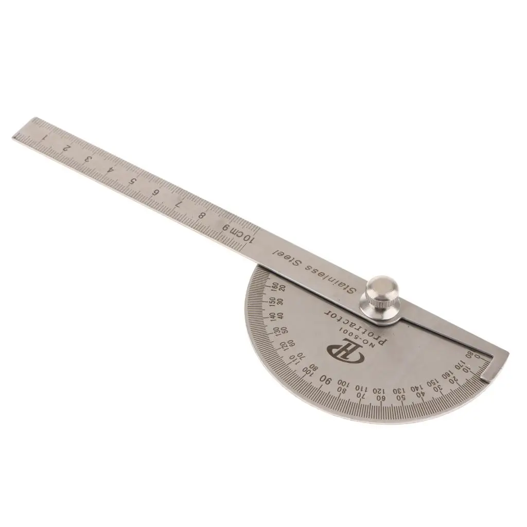 Stainless Steel Rotary Protractor Angle 00mm Measuring Tool
