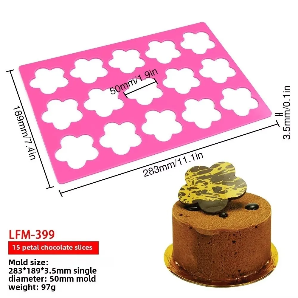 Sugar Dessert Cake Lace Mold DIY Craft Leaf Chocolate Mould Round Shape Flower Patterns Fondant Lace Mat Baking Molds