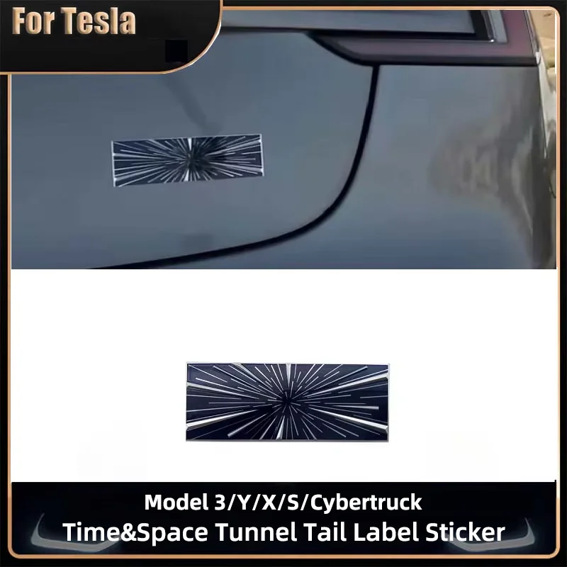

Space Tunnel Logo Emblem Decals Sticker Trunk Badge for Tesla Model 3 Y S X Model 3 Highland Model Y Juniper 2025 Accessories