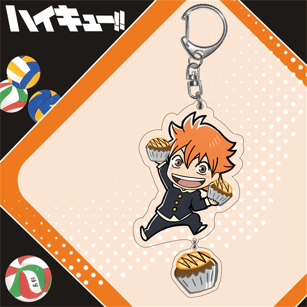 personalized anime Volleyball keychain Mini PVC Sport Car haikyuu KeyChain volleyball Ball Key Holder Ring For Players Men Women