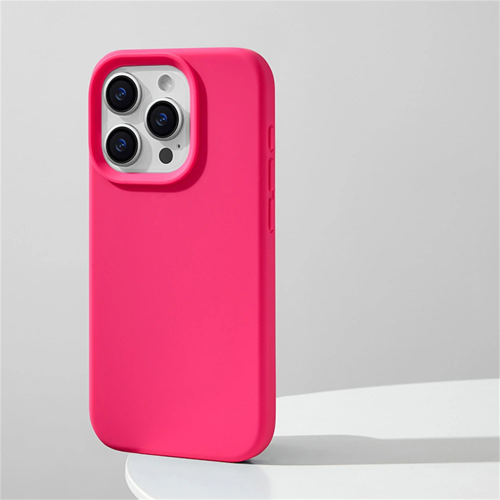 Luxury High Quality Liquid Silicone Soft Phone Case For iPhone 16 15 14 13 12 11 Pro Max 15Pro 14Pro Plus Shockproof Cover Cases