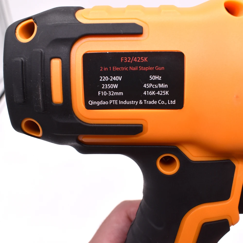 2 in 1 Electric Nailer/Stapler Gun Nails F32/425K Nails Framing Tacker 120V/60H Power Woodworking Tool