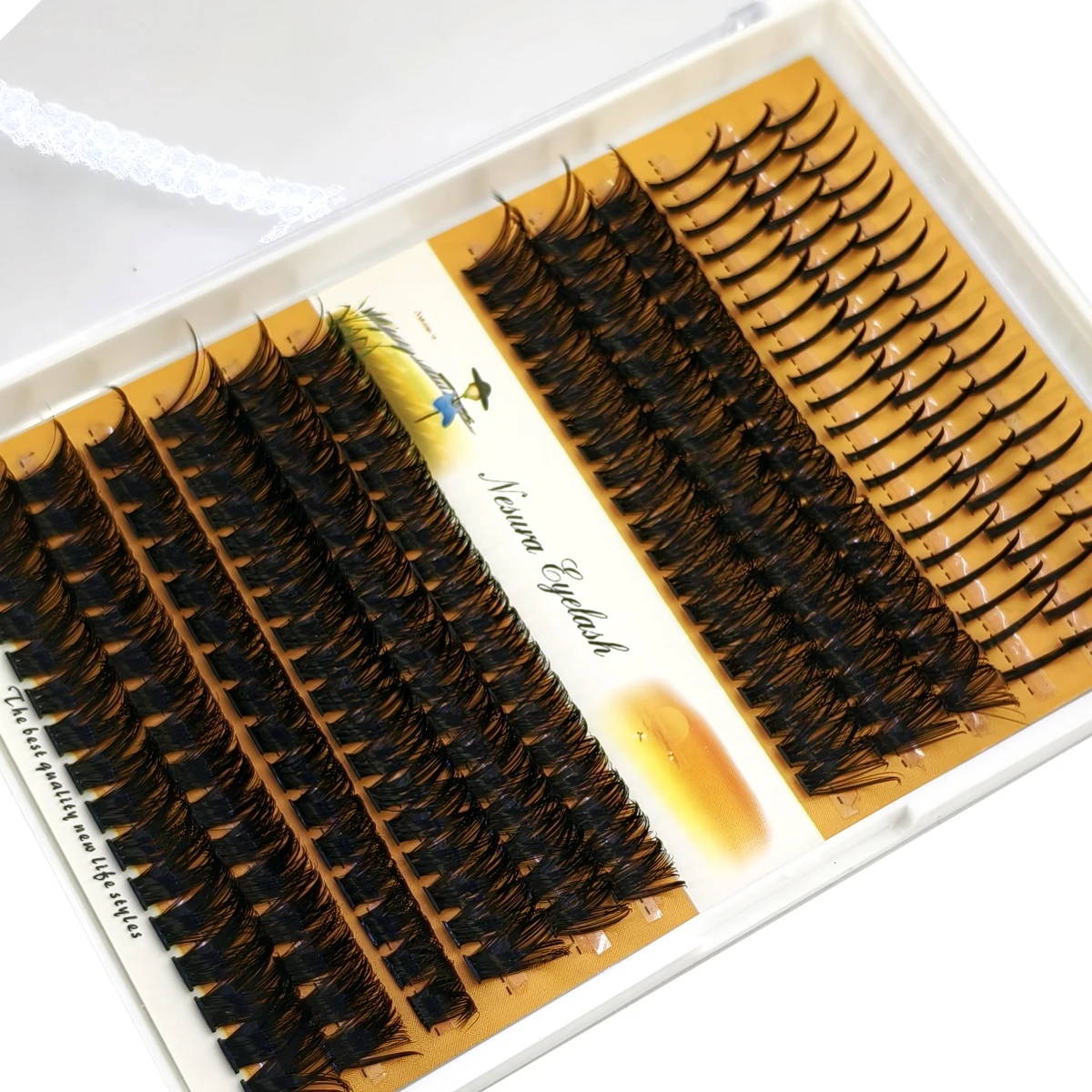 12row DIY 3DWispy spikes60D80DIndividual Lashes Cluster D Curl Mix Lash Clusters Eyelash Extension  Natural Lashes Eyelash Book