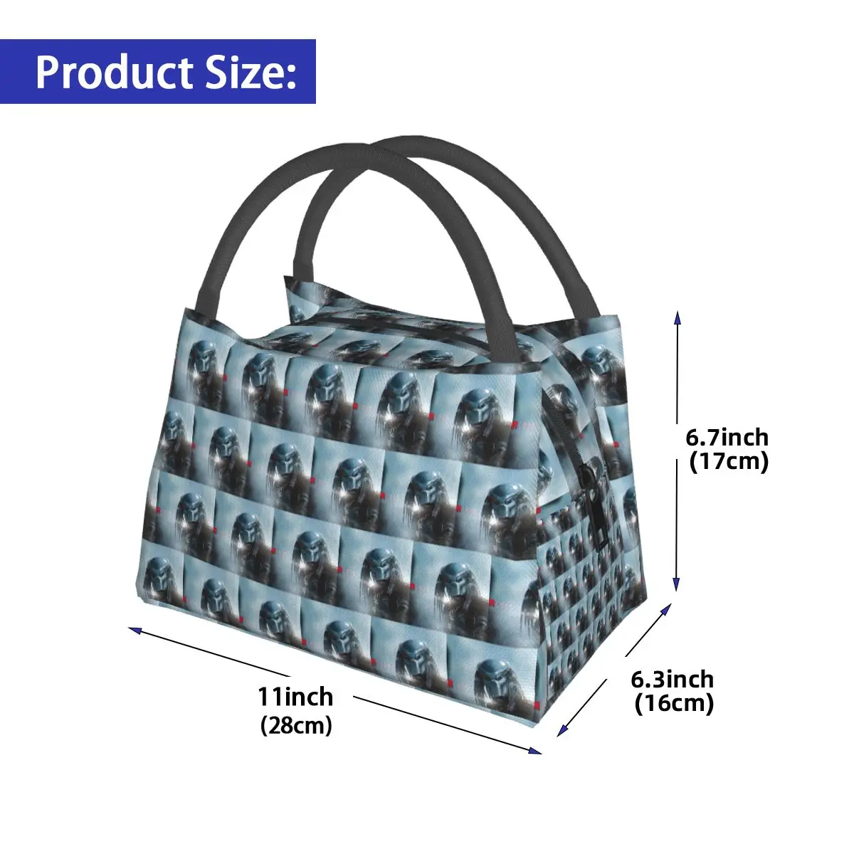 Predator Wallpaper Insulated Lunch Bag for Women Kids Portable Food Boxes Thermal Lunch Box Tote