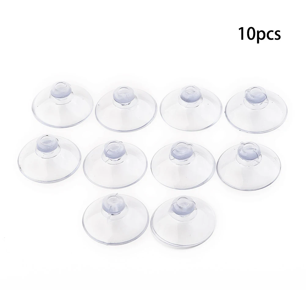 Ornament 100% Brand New Suction Cup PVC Hooks Wall 10pcs 20mm/25mm/40mm Any Type Bathroom Clear Plastic Hooks PVC