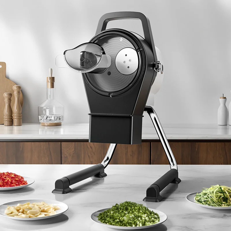 

Multifunction Rotate Vegetable Cutter with 3 Different Masks Pepper Basil Chopping Machine Adjustable Thickness Vegetable Cutter