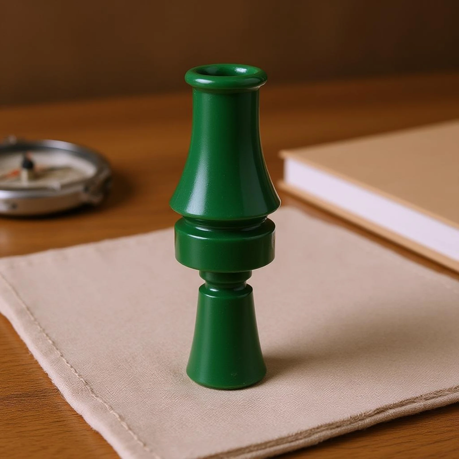 Duck Call Whistle Flared Mouthpiece Mallard Call Whistle Hunting Gear Tapered Body Green for Hunters