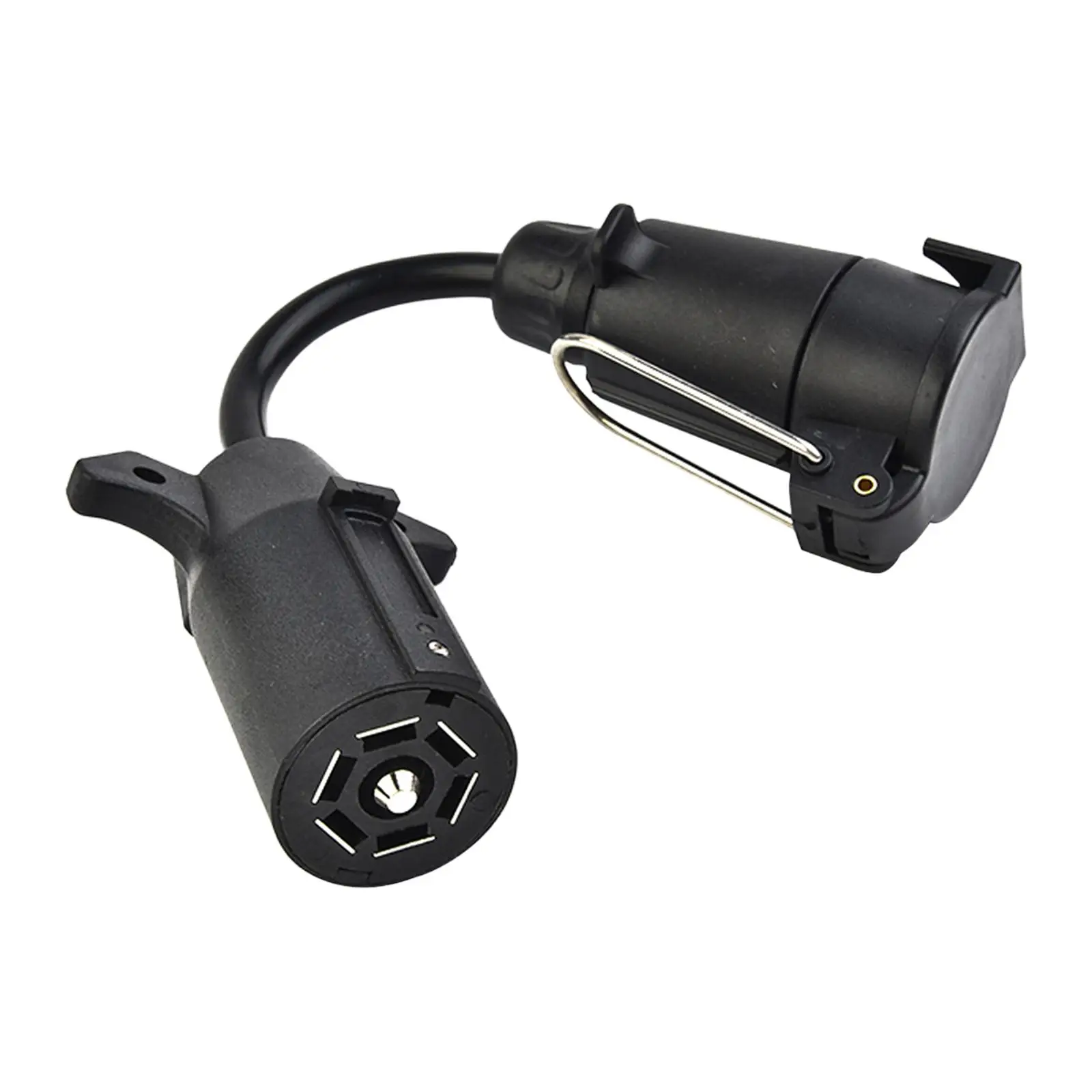 Durable 7 Way Blade to 7 Way Round Pin Trailer Connector Easy Plug and Play for Commercial Vehicle Application