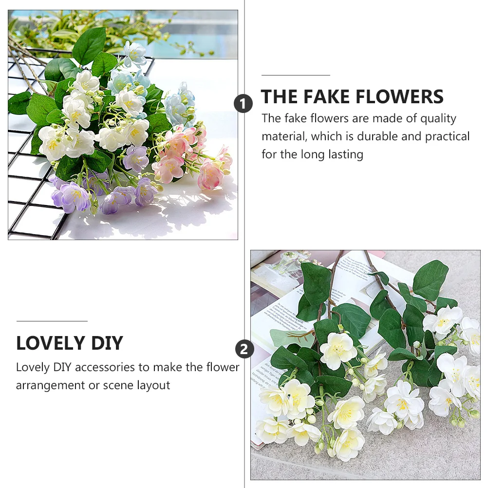 

Artificial Fake Jasmine Bunch Fabric Flower Adornment Lightweight Simulation Flower Wedding Desktop Fake Jasmine Bunch