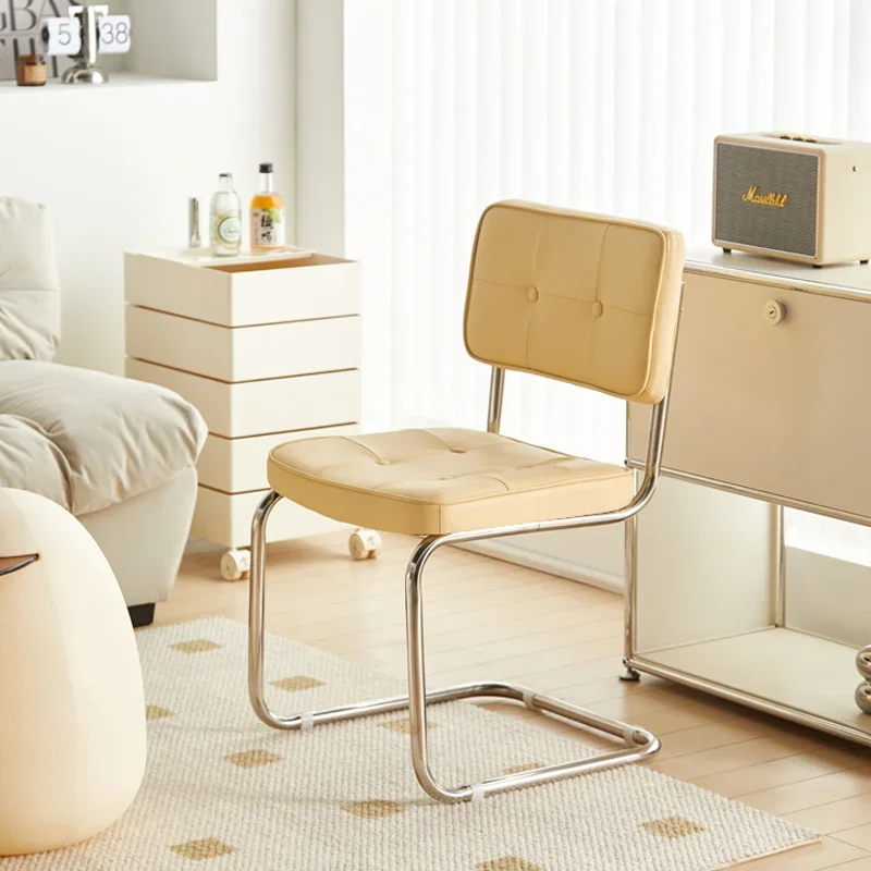 Nordic Home Back Dining Chair Cream Modern Minimalist Girl Bedroom Makeup Chair Study Back Computer Chair Furniture