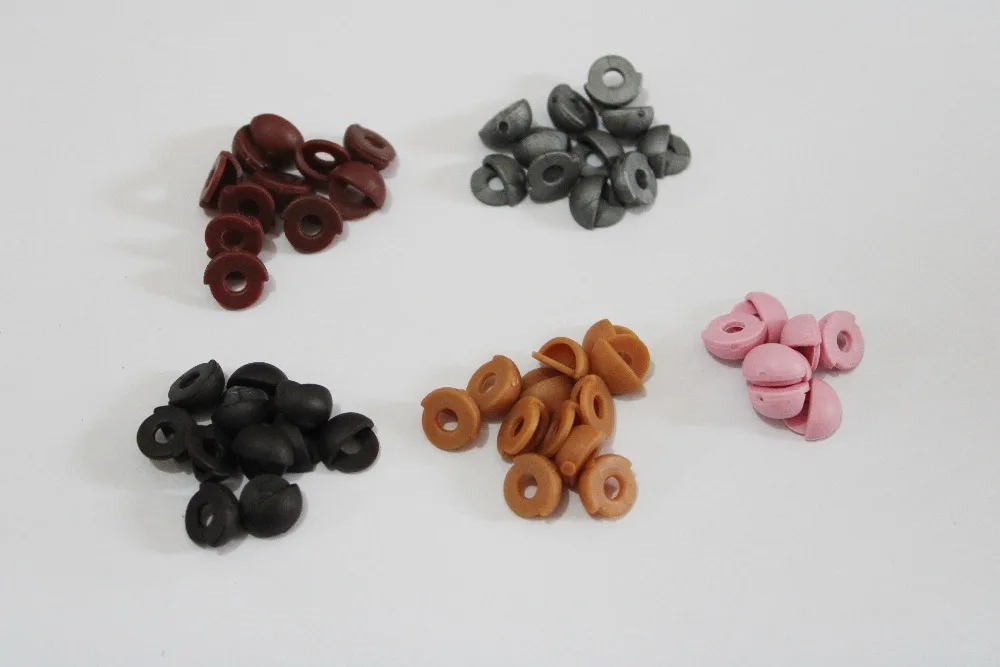 50pcs/lot fit for 10mm toy eyes single toy eyelid for diy doll findings--pink/gray/light coffee/red coffee/dark brown option