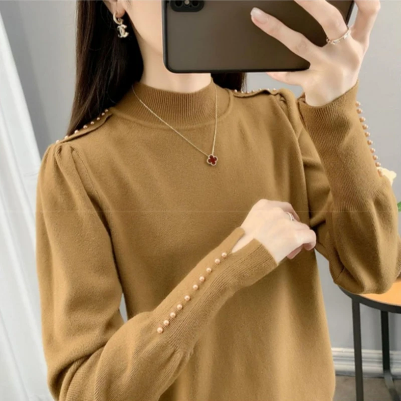 Thicken Women Turtleneck Sweaters Autumn Winter Tops Slim Women Pullover Knitted Sweater Jumper Soft Warm Pull