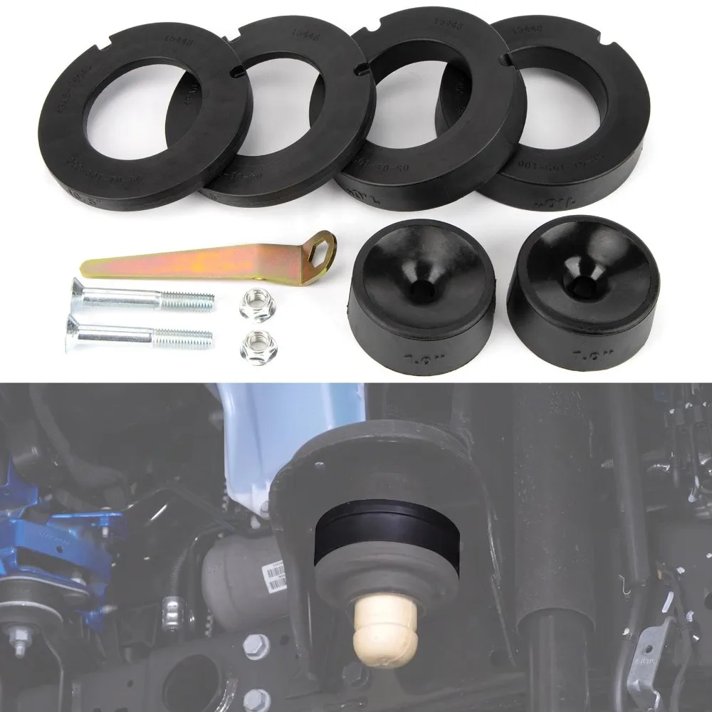 

1155300 JT: 1,5-дюймовый комплект для выравнивания прокладок, комплект переднего подъема 1,5 дюйма, совместимый с JT Gladiator без амортизаторов