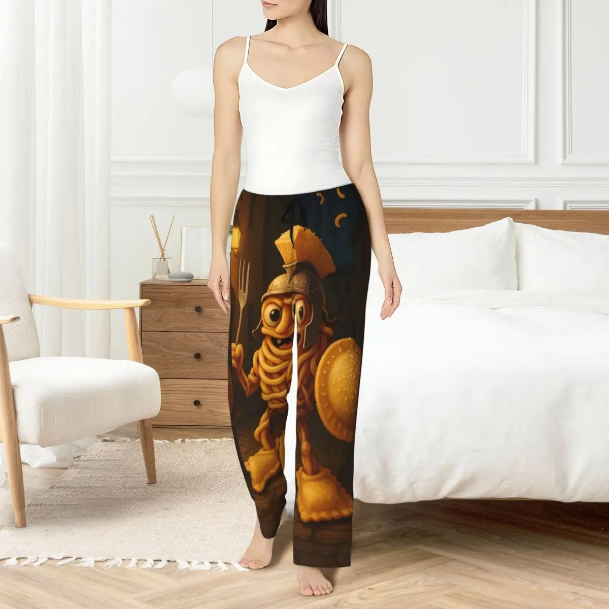 

Custom Printed Italian Brainrot Pajama Pants Women's Animals Cartoon Sleep Sleepwear Bottoms with Pockets