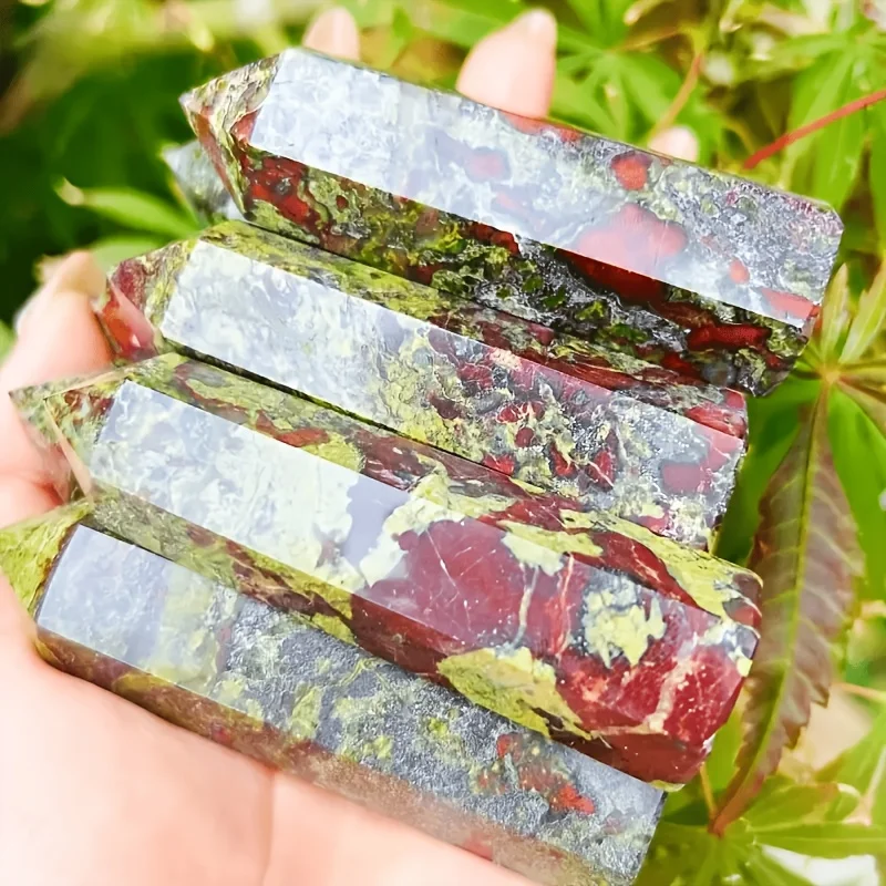 1pc Bloodstone Obelisk Tower, natural Point Crystal Tower, Suitable for Home Decoration Crystal Decoration, Gifts for Collectors