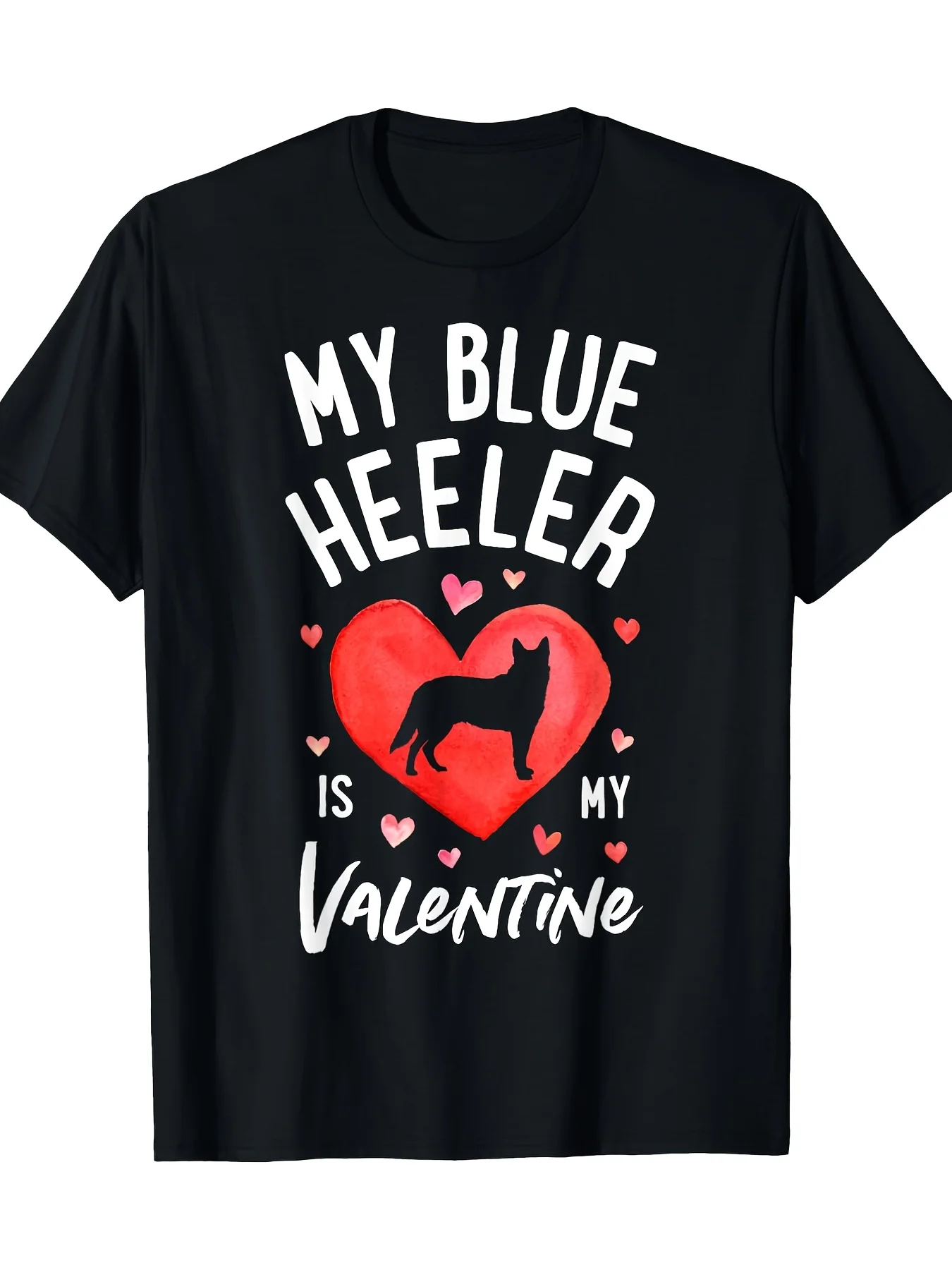 Australian Shepherd Blue Helle Print Valentine's Day Dog Lover T-Shirt