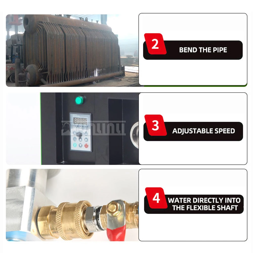 Boiler Pipe Cleaning Machine Smoke Pipe Water-cooled Wall Pipe Heat Exchanger Pipe Dredging Machine YQ-T-1500