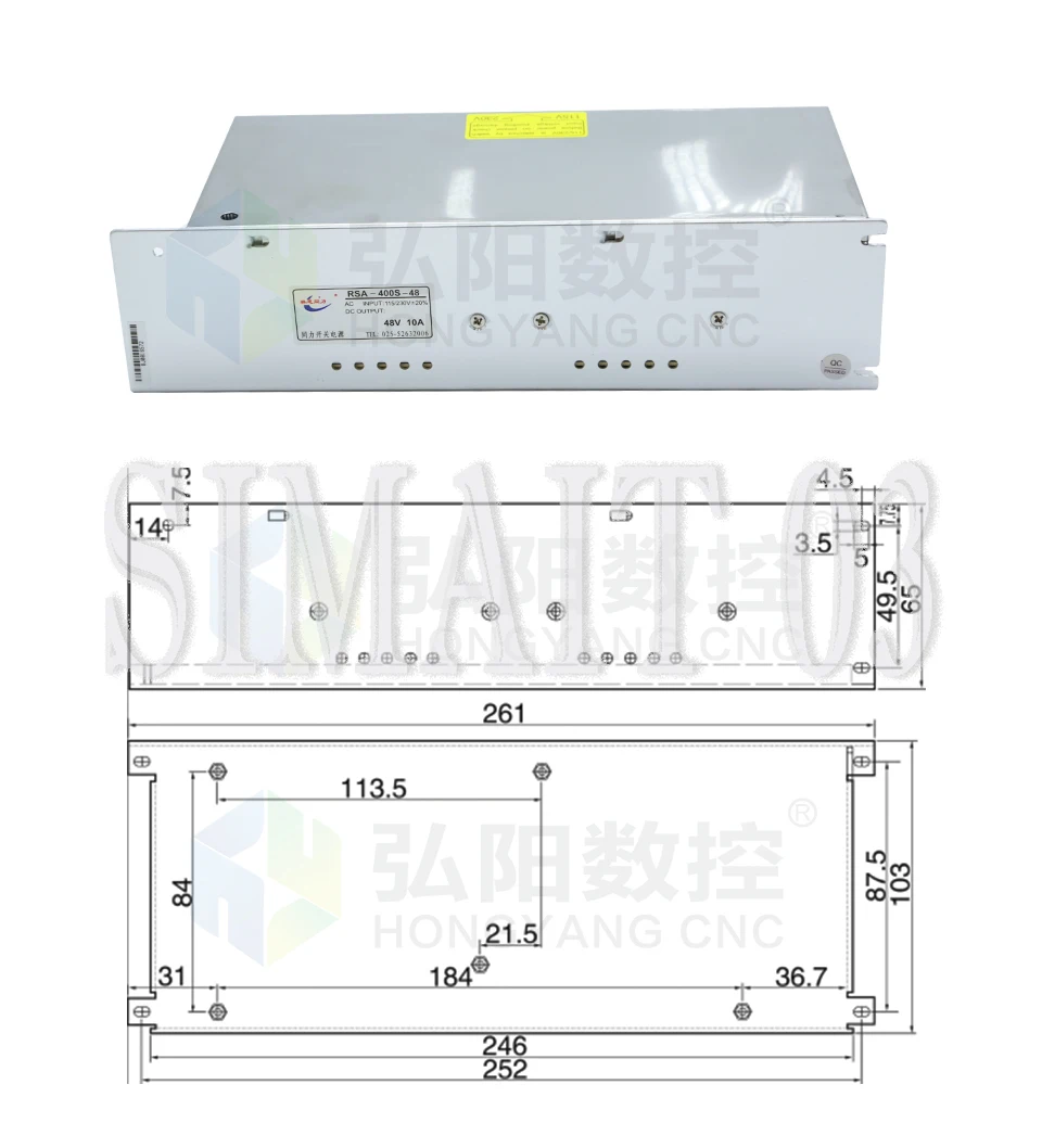 115V/230V to 48V 10A Power Supply - For CNC Router & Engraving Machines