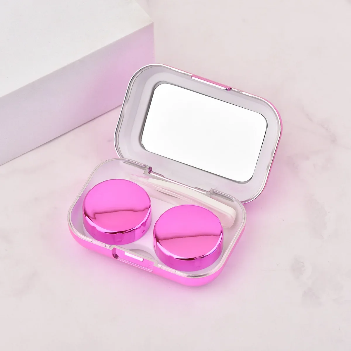 Fashion Contact Lens Case Mirror Soaking Container Business Travel Holder Kit – Detail 10