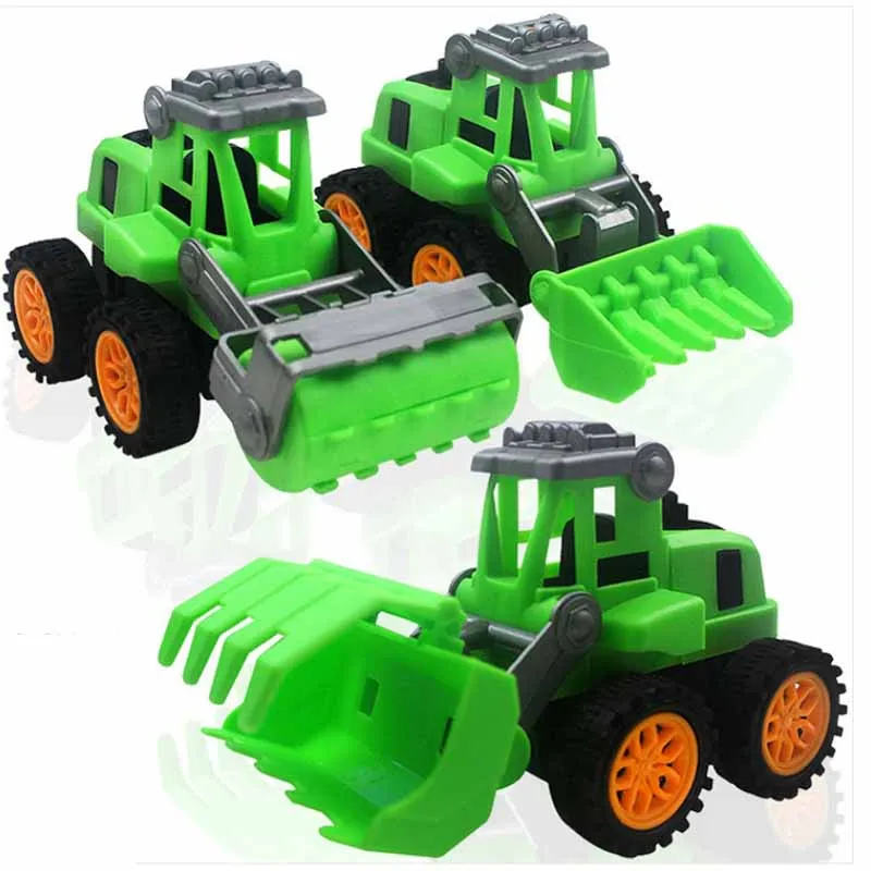 Coche de inercia de simulación para niños, vehículo de granja, Bulldozer, modelo de juguete, coche de inercia extraíble, juguetes de rompecabezas