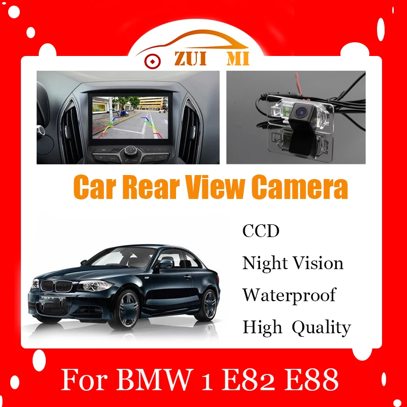 Car Reverse Rear View Camera For BMW 1 E82 E88 CCD Full HD Night Vision Backup Parking Camera Dedicated car Waterproof