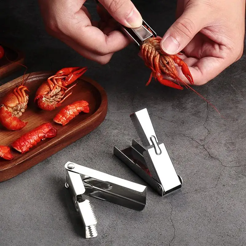 Crawfish Peeler Stainless Steel Pocket Crawfish Shelling Tools Crayfish Peeler Device Seafood Tool Non Slip Seafood Shell