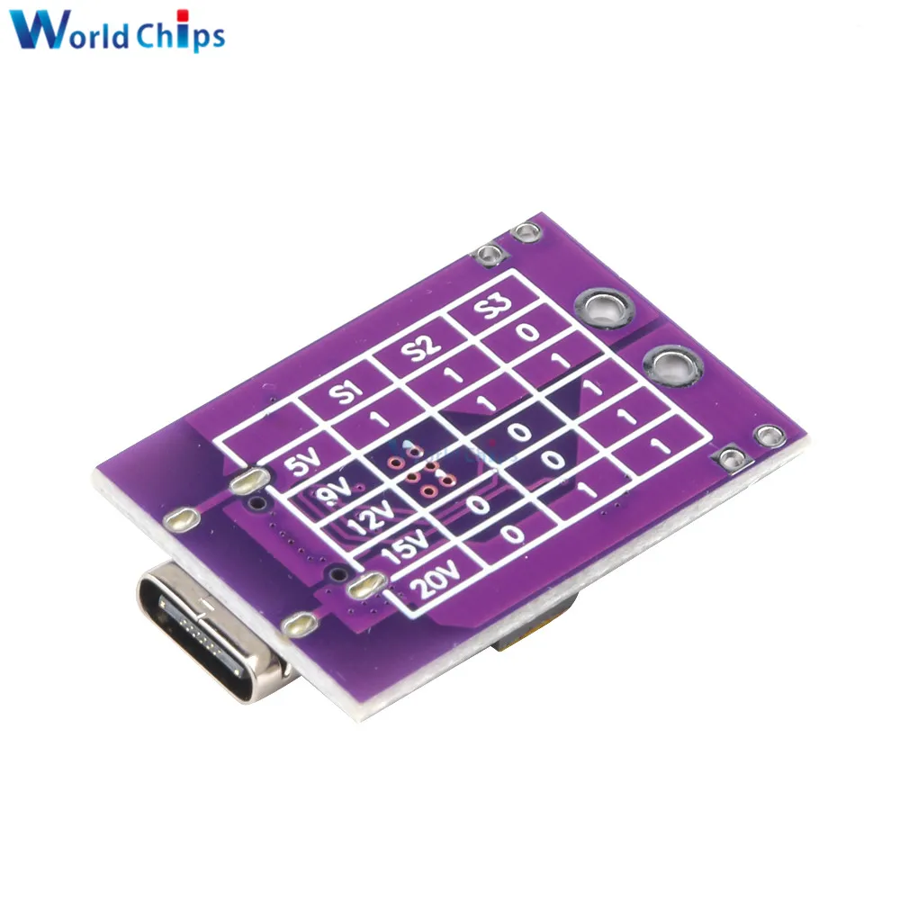 Type-C QC AFC PD2.0 PD3.0 to DC Spoof Scam Fast Charge Trigger Polling Detector USB-PD Notebook Power Supply Change Board Module