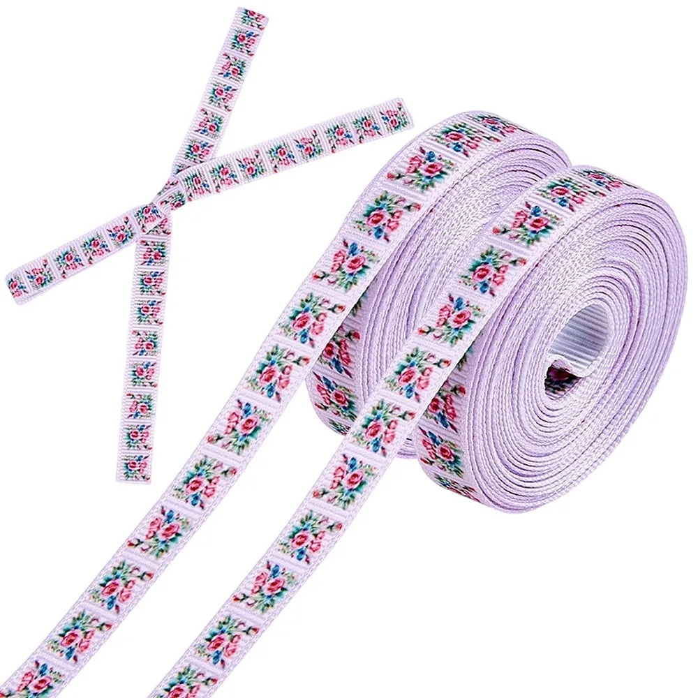 Polyester Ribbon Gift Accessories Flower 3/8 inch(10mm)