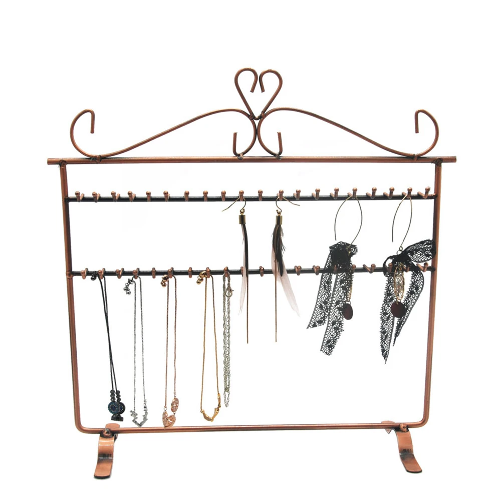 

Креативная металлическая подставка для сережек, органайзер, стойка, башня, держатель для ювелирных изделий из кованого железа, большая вместимость, экономия места, шкаф для спальни